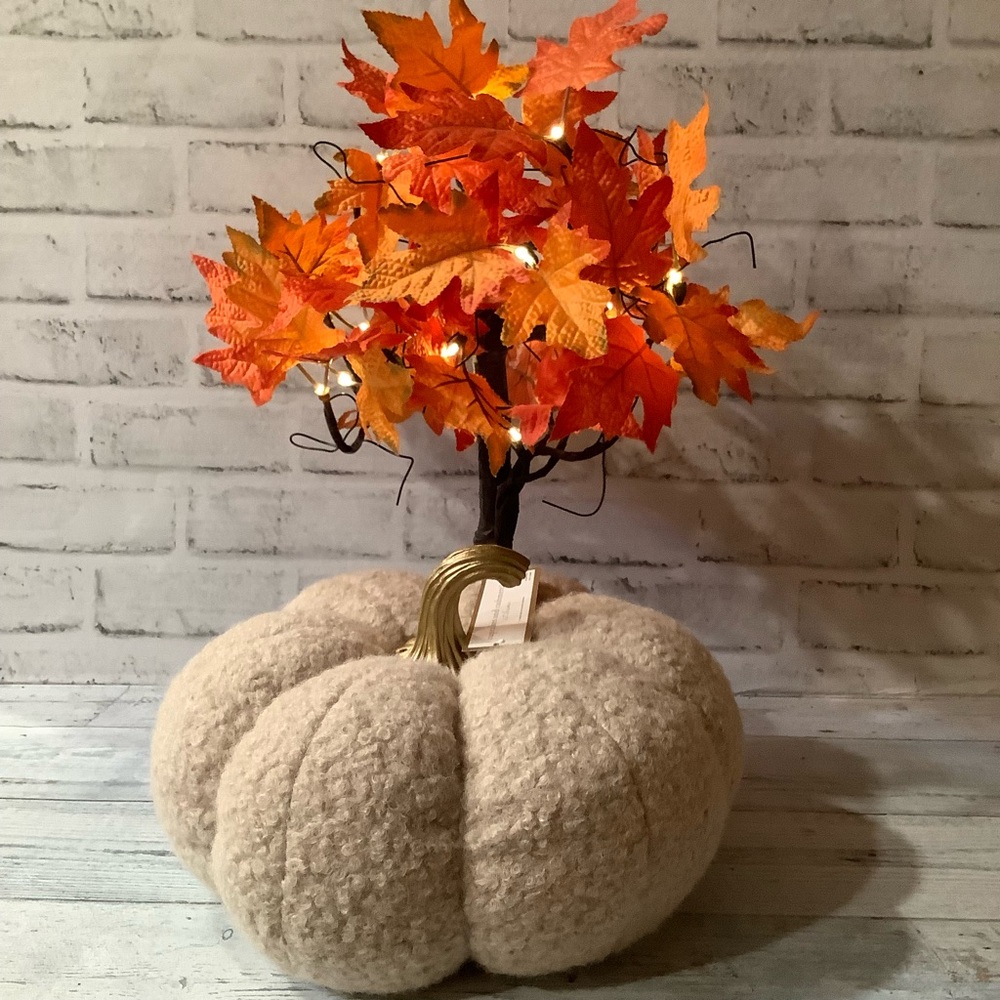CUPCAKES AND CASHMERE Faux Fur Pumpkin